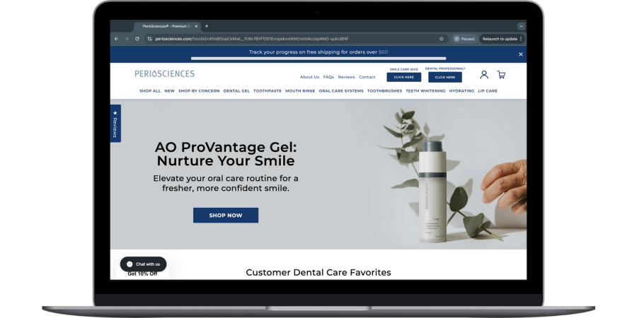 Periosciences pages Screenshot