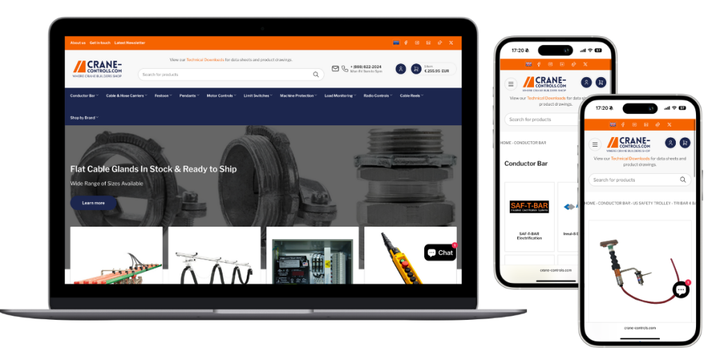 Crane Controls Desktop and Mobile site