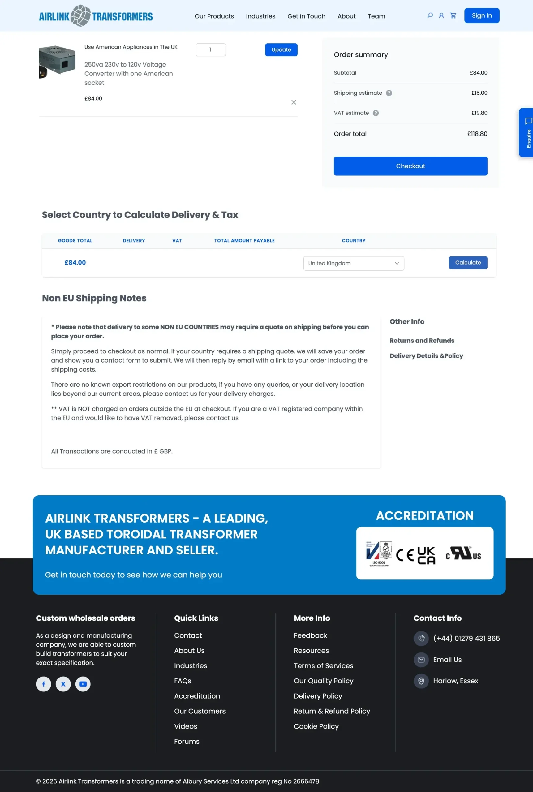 After Checkout Airlink Transformers